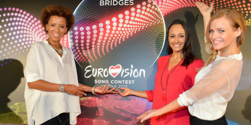 Moderatorinnen des Song Contests: Arabella Kiesbauer, Alice Tumler und Mirjam Weichselbraun (v. l.). Moderatorinnen des Song Contests: Arabella Kiesbauer, Alice Tumler und Mirjam Weichselbraun (v. l.).