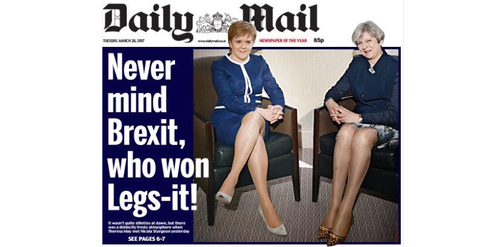 «Daily Mail»-Titelseite: «Entsetzlicher Sexismus». «Daily Mail»-Titelseite: «Entsetzlicher Sexismus».