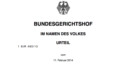 Im Februar hat der Bundesgerichtshof das Urteil gefällt, nun liegt die Begründung vor. Im Februar hat der Bundesgerichtshof das Urteil gefällt, nun liegt die Begründung vor.