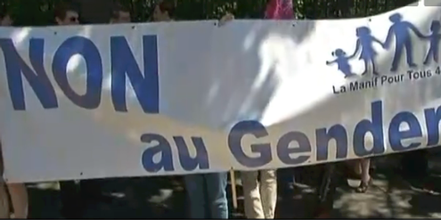 «Nein zu Gender»: Für die Demonstrierenden in Nantes ist die traditionelle Familie in Gefahr. «Nein zu Gender»: Für die Demonstrierenden in Nantes ist die traditionelle Familie in Gefahr.