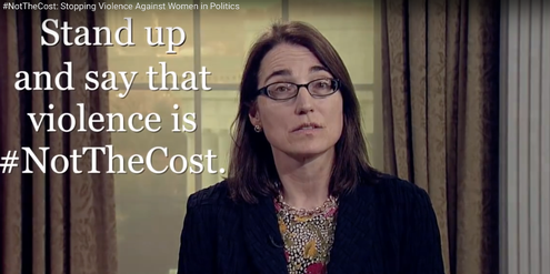 Kampagne #NotTheCost: Gewalt darf nicht der Preis für politisch engagierte Frauen sein. Kampagne #NotTheCost: Gewalt darf nicht der Preis für politisch engagierte Frauen sein.