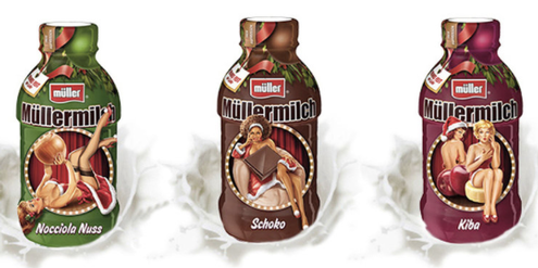 «Kalkulierter Sexismus»: Pin-ups auf den Milchflaschen von Müllermilch. «Kalkulierter Sexismus»: Pin-ups auf den Milchflaschen von Müllermilch.