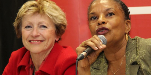 Maude Olivier (links) und Justizministerin Christiane Taubira wollen Freier kriminalisieren. Maude Olivier (links) und Justizministerin Christiane Taubira wollen Freier kriminalisieren.