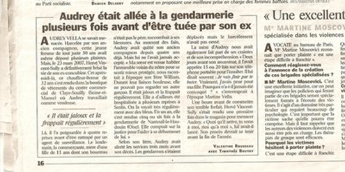 Artikel im «Le Parisien» vor dem Prozess gegen den Täter 2009. Artikel im «Le Parisien» vor dem Prozess gegen den Täter 2009.
