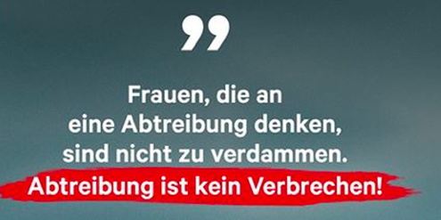 Katholikinnen appellieren an den Papst, Frauen in Not nicht zu kriminalisieren. Katholikinnen appellieren an den Papst, Frauen in Not nicht zu kriminalisieren.
