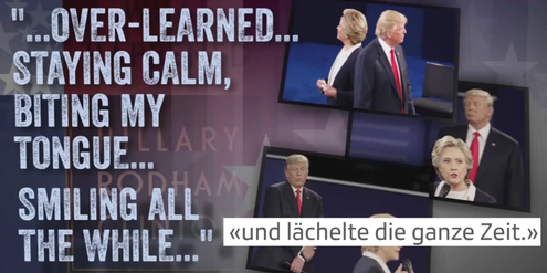 Hillary Clinton zum Stalking von Trump: «Ich habe verinnerlicht still zu bleiben.» Hillary Clinton zum Stalking von Trump: «Ich habe verinnerlicht still zu bleiben.»