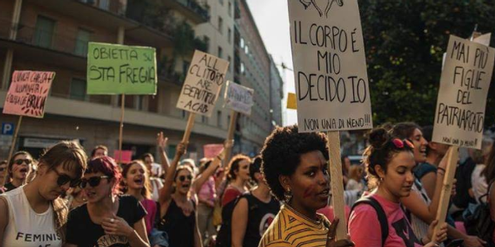 Demonstration für das Selbstbestimmungsrecht der Frauen über ihren Körper. Demonstration für das Selbstbestimmungsrecht der Frauen über ihren Körper.