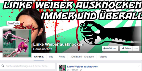 Frauenhass im Netz: Die Seite «Linke Weiber ausknocken» hat Facebook wochenlang geduldet. Frauenhass im Netz: Die Seite «Linke Weiber ausknocken» hat Facebook wochenlang geduldet.