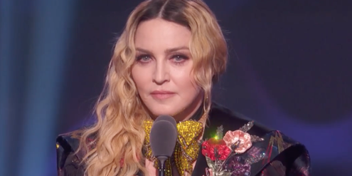 Madonna während ihrer Rede an der Preisverleihung «Billboard Music Awards». Madonna während ihrer Rede an der Preisverleihung «Billboard Music Awards».