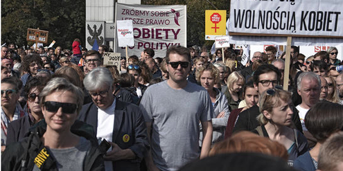 Demonstration für Frauenrechte in Polen. Demonstration für Frauenrechte in Polen.