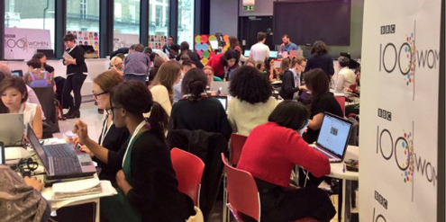 Schreibmarathon im BBC-Kaffee in London: Frauen verfassen Frauen-Biografien. Schreibmarathon im BBC-Kaffee in London: Frauen verfassen Frauen-Biografien.