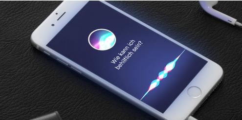 Virtuelle Assistentin Siri von Apple. Virtuelle Assistentin Siri von Apple.