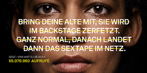 Frauenfeindlicher Rap-Text normalisiert verbale Gewalt gegen Frauen. Frauenfeindlicher Rap-Text normalisiert verbale Gewalt gegen Frauen.